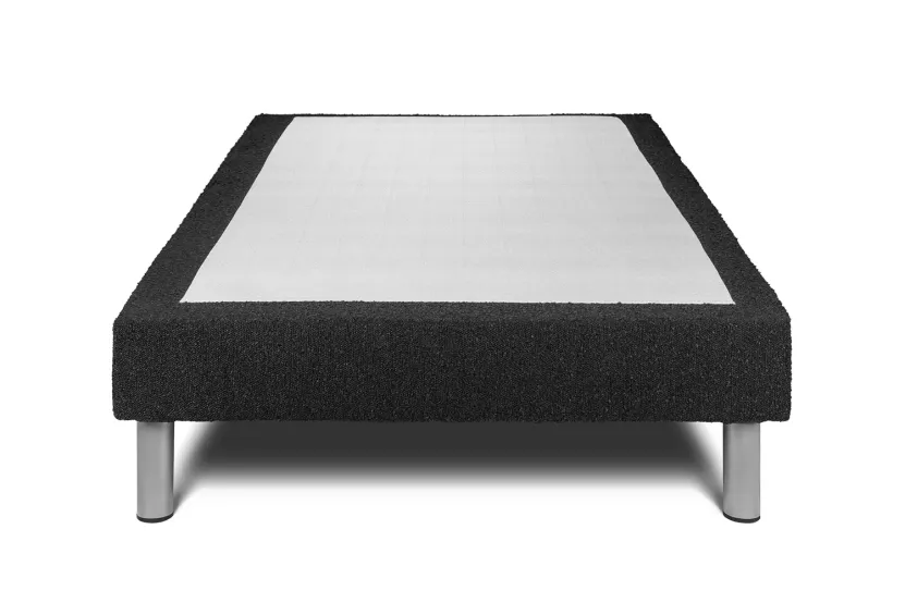 Ensemble Matelas Sommier 90x190 cm - Sommier Noir (déjà monté) - Vitalmemo One