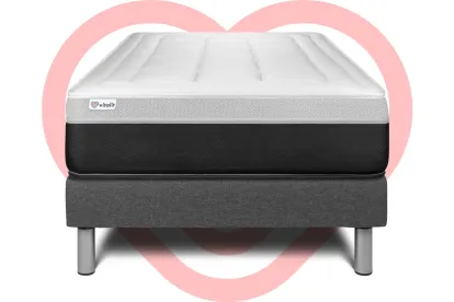 Ensemble Matelas Sommier 90x190 cm - Sommier Gris (en kit) - Vital Form