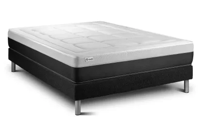 Ensemble Matelas Sommier 180x220 cm - Sommier Noir (en kit) - Vital Form