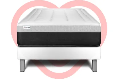 Ensemble Matelas Sommier 90x190 cm - Sommier Blanc (en kit) - Vital Form