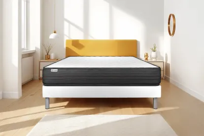 Ensemble Matelas Sommier 120x200 cm - Sommier Blanc (en kit) - Vitalpower