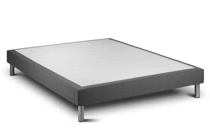 Ensemble Matelas Sommier 140x190 cm - Sommier Gris (déjà monté) - Vitalspring Zen