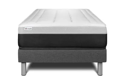Ensemble Matelas Sommier 90x190 cm - Sommier Gris (en kit) - Vital Form