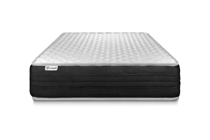 Ensemble Matelas Sommier 90x190 cm - Sommier Blanc (déjà monté) - Vitalmemo One