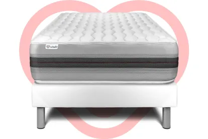 Ensemble Matelas Sommier 90x190 cm - Sommier Blanc (en kit) - Vitalspring Recover