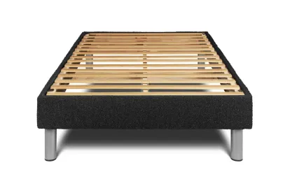 Ensemble Matelas Sommier 120x200 cm - Sommier Noir (en kit) - Vitalpower