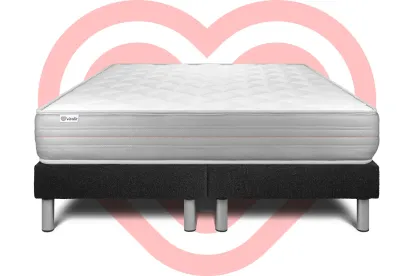 Ensemble Matelas Sommier 180x200 cm - 2 Sommiers Noir - Vitalmemo