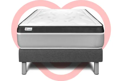 Ensemble Matelas Sommier 120x200 cm - Sommier Gris (en kit) - Vital Ergo