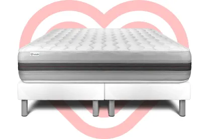 Ensemble Matelas Sommier 180x200 cm - 2 Sommiers Blanc - Vitalspring Recover