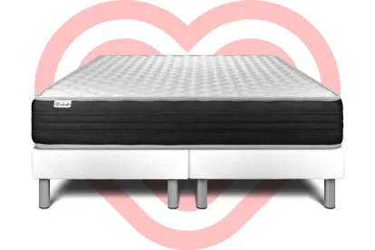 Ensemble Matelas Sommier 180x200 cm - 2 Sommiers Blanc - Vitalmemo One