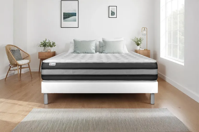 Matelas 70x200 cm Ressorts ensachés et Mémoire de forme - Vitalspring Zen
