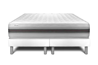 Ensemble Matelas Sommier 180x200 cm - 2 Sommiers Blanc - Vitalmemo Back