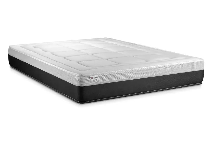 Ensemble Matelas Sommier 180x220 cm - Sommier Gris (en kit) - Vital Form