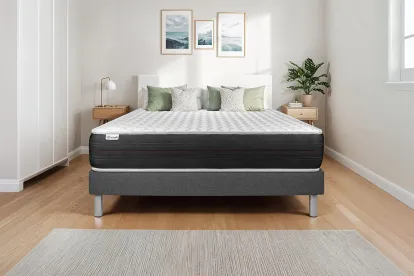 Ensemble Matelas Sommier 180x220 cm - Sommier Gris (en kit) - Vitalspring