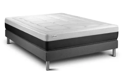 Ensemble Matelas Sommier 160x190 cm - Sommier Gris (en kit) - Vital Form