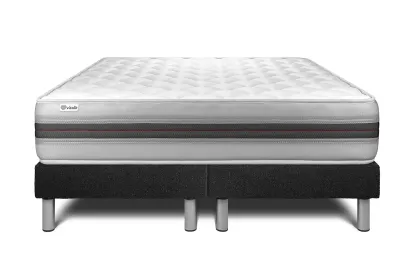 Ensemble Matelas Sommier 180x200 cm - 2 Sommiers Noir - Vitalmemo Back