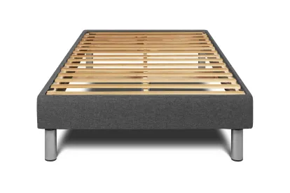 Ensemble Matelas Sommier 120x190 cm - Sommier Gris (en kit) - Vitalspring Zen