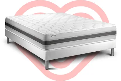Ensemble Matelas Sommier 140x200 cm - Sommier Blanc (en kit) - Vitalspring Recover