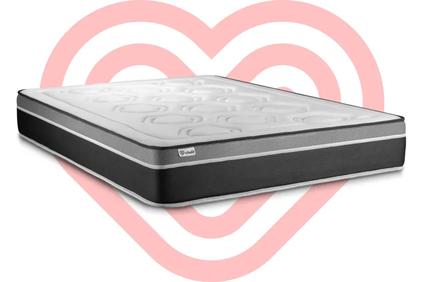 Matelas 160x220 cm Ressorts ensachés et Mémoire de forme - Vital Care