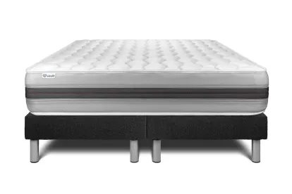 Ensemble Matelas Sommier 160x200 cm - 2 Sommiers Noir - Vitalspring Recover