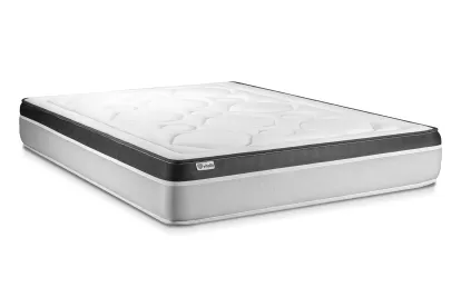 Ensemble Matelas Sommier 130x200 cm - Sommier Noir (en kit) - Vital Ergo