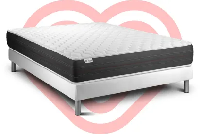 Ensemble Matelas Sommier 150x190 cm - Sommier Blanc (en kit) - Vitalspring
