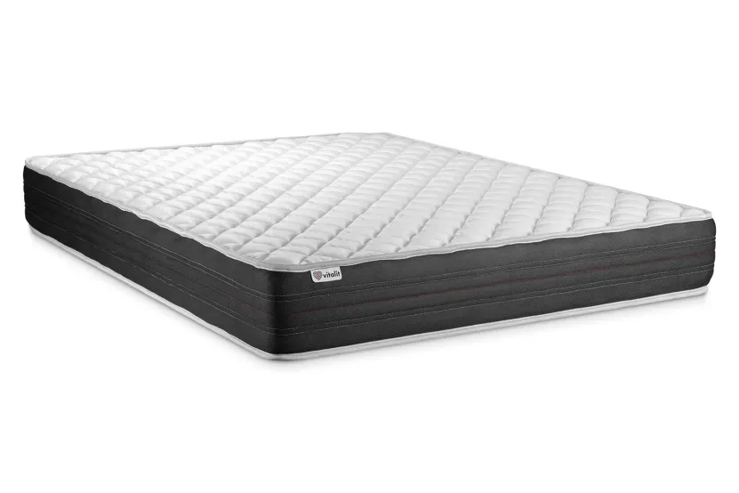 Ensemble Matelas Sommier 180x200 cm - 2 Sommiers Blanc - Vitalmemo One