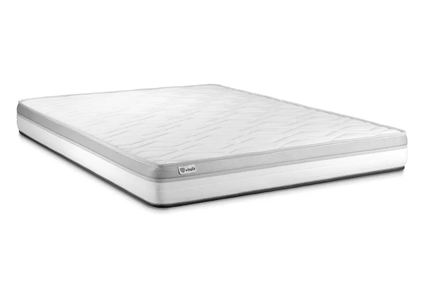 Ensemble Matelas Sommier 160x190 cm - Sommier Noir (en kit) - Vital Relax